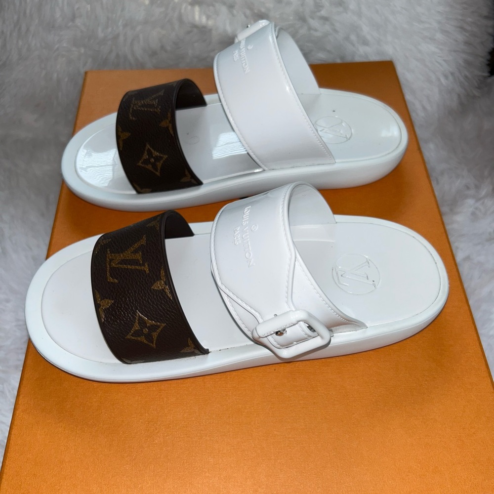 Louis Vuitton sun bath mule monogram sandal 38